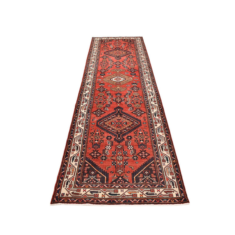 Tapis de couloir Tapis persan - Nomadic - 388 x 108 cm - rouge