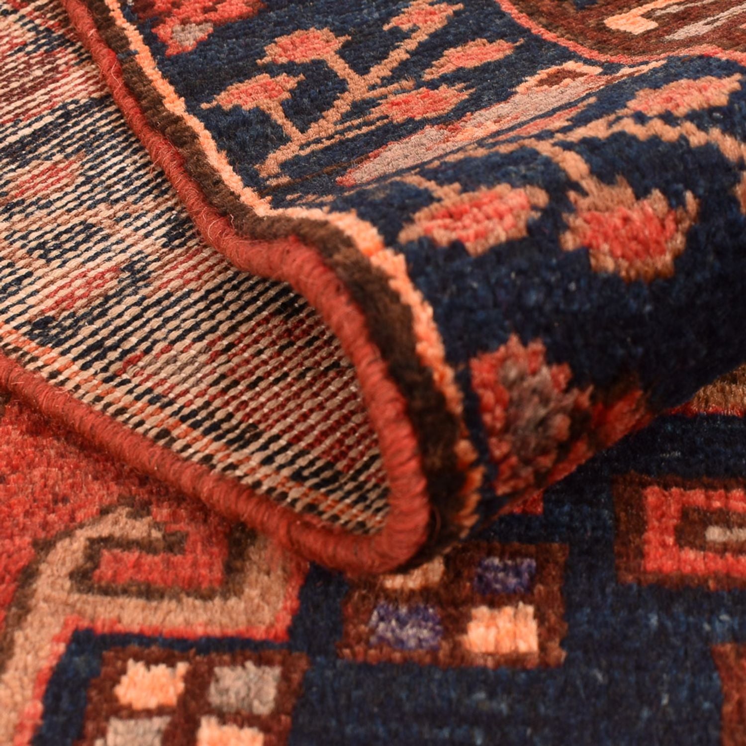 Tapis de couloir Tapis persan - Bidjar - 300 x 98 cm - rouge