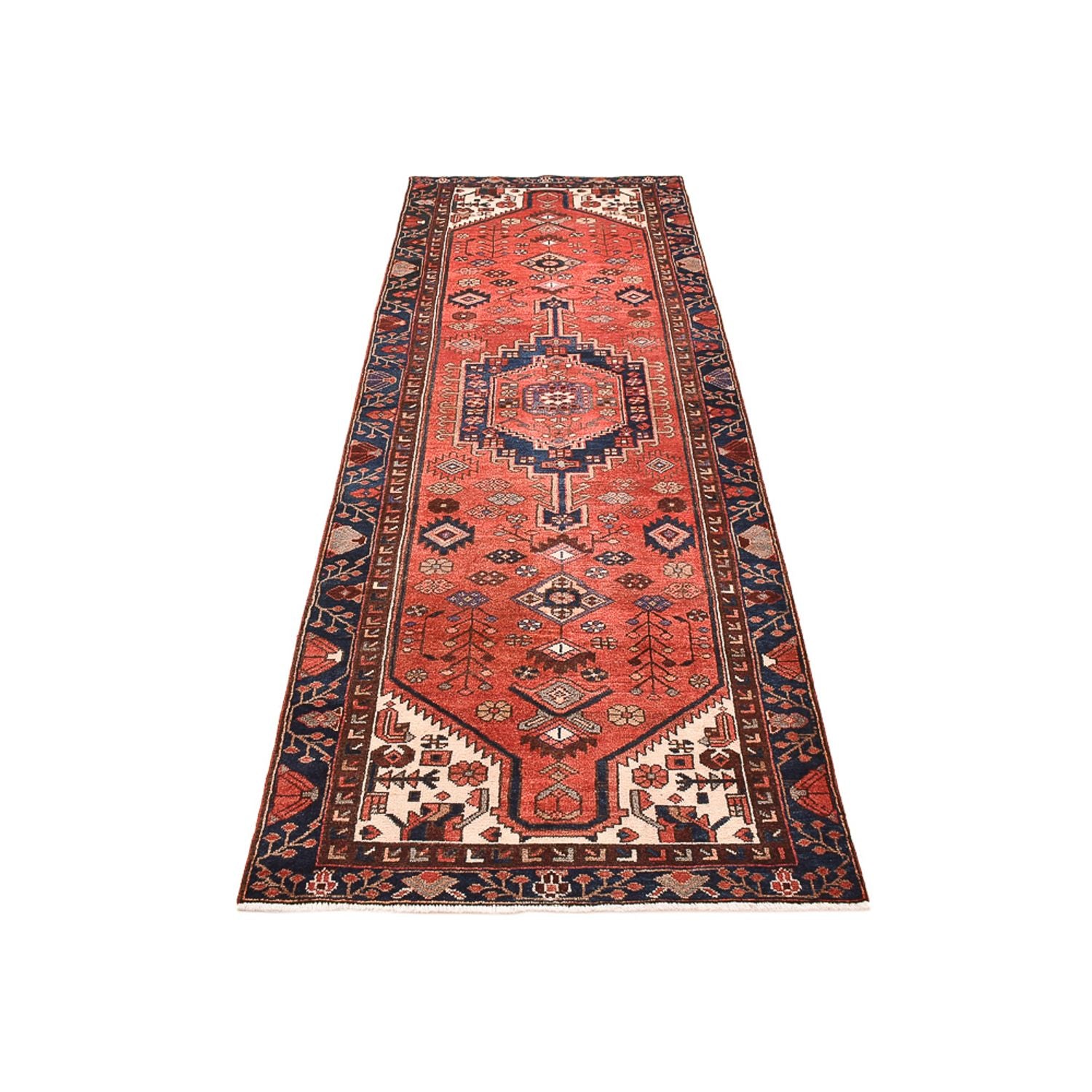 Tapis de couloir Tapis persan - Bidjar - 300 x 98 cm - rouge