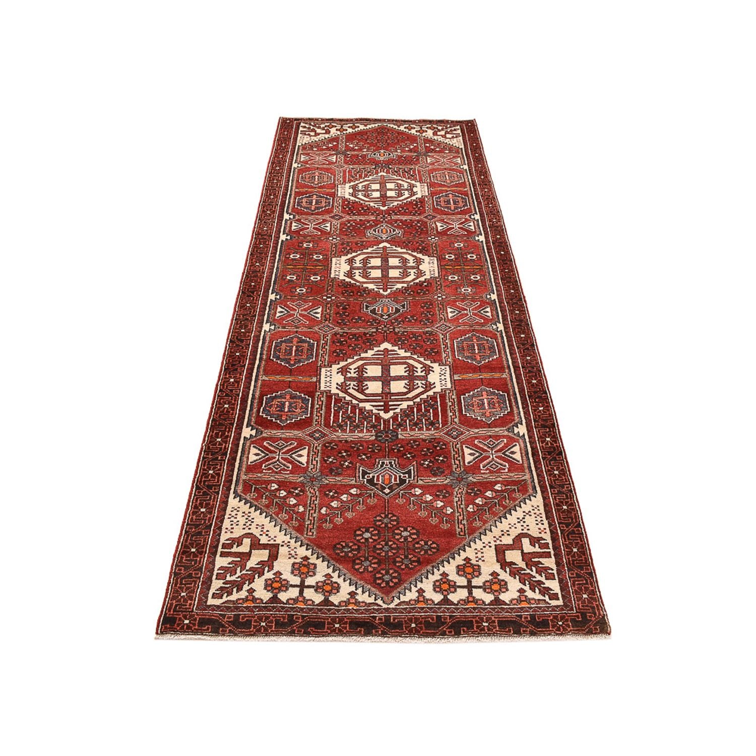 Tapis de couloir Tapis persan - Nomadic - 297 x 103 cm - rouge