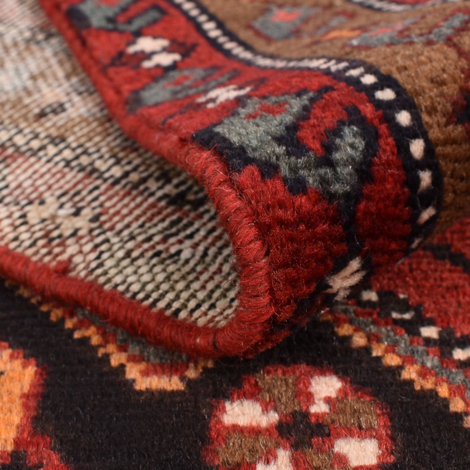 Tapis de couloir Tapis persan - Nomadic - 283 x 104 cm - rouge
