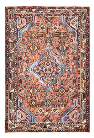 Tapis persan - Nomadic - 146 x 98 cm - rouge clair