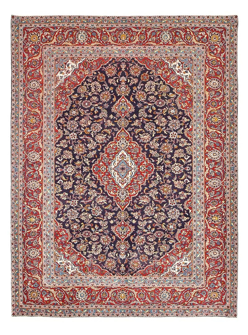 Tapis persan - Keshan - 340 x 255 cm - rouge foncé