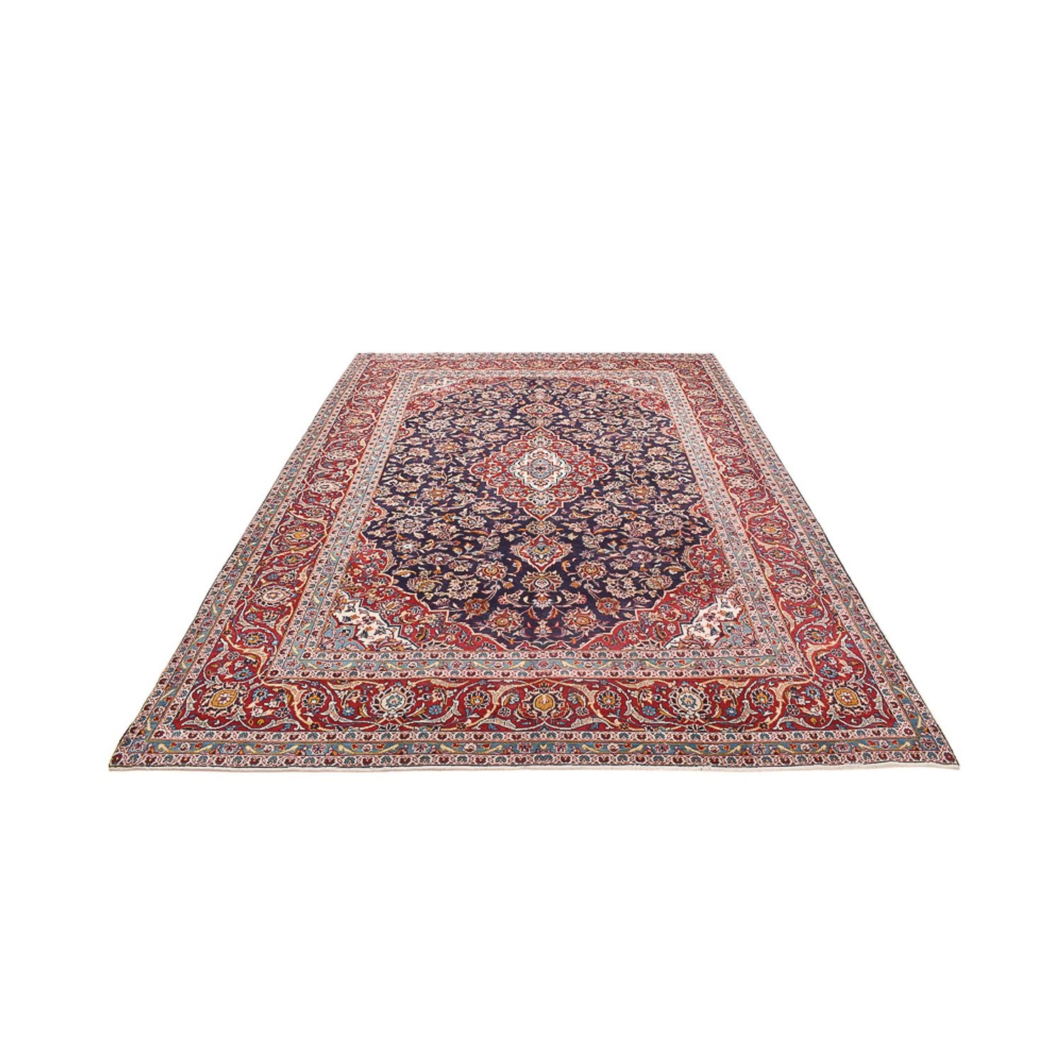 Tapis persan - Keshan - 340 x 255 cm - rouge foncé