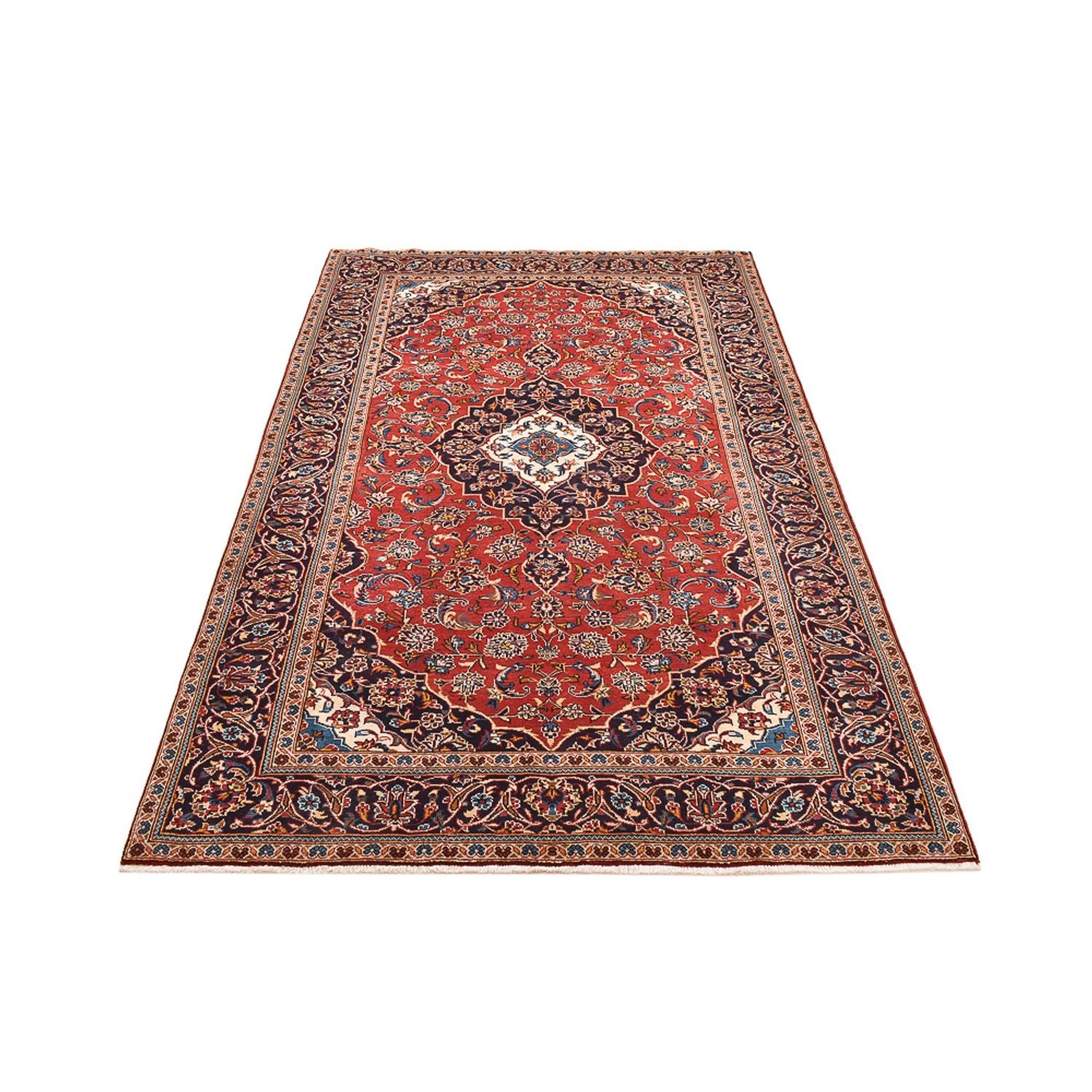 Tapis persan - Keshan - 253 x 150 cm - rouge