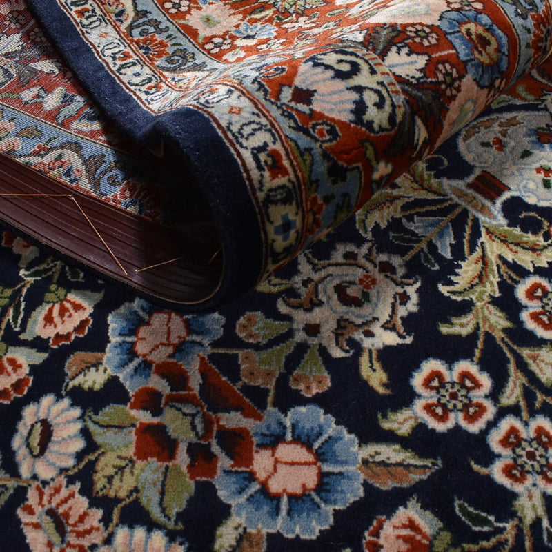 Tapis persan - Keshan - 315 x 220 cm - bleu foncé