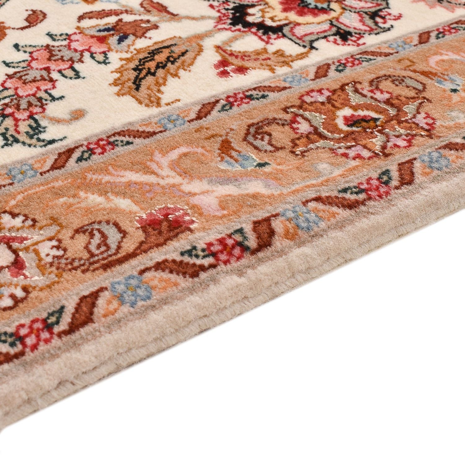 Tapis de couloir Tapis persan - Tabriz - Premium - 317 x 72 cm - beige