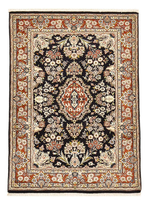 Tapis persan - Nain - 135 x 90 cm - bleu foncé