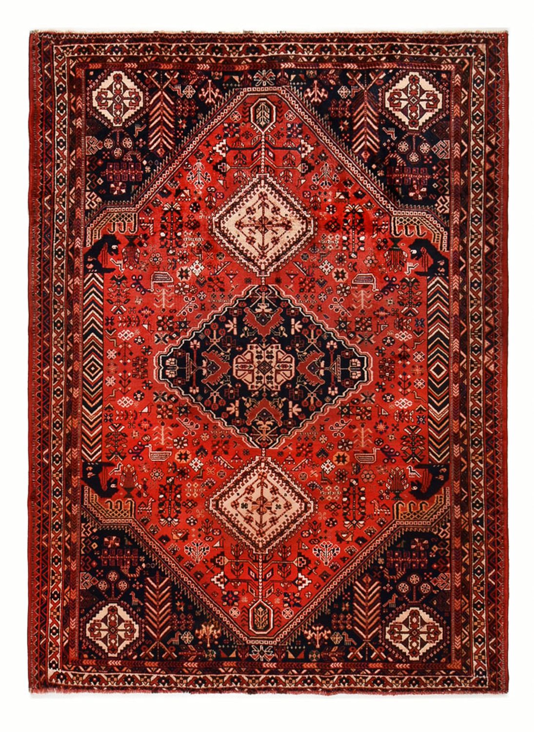 Tapis persan - Nomadic - 286 x 200 cm - rouge