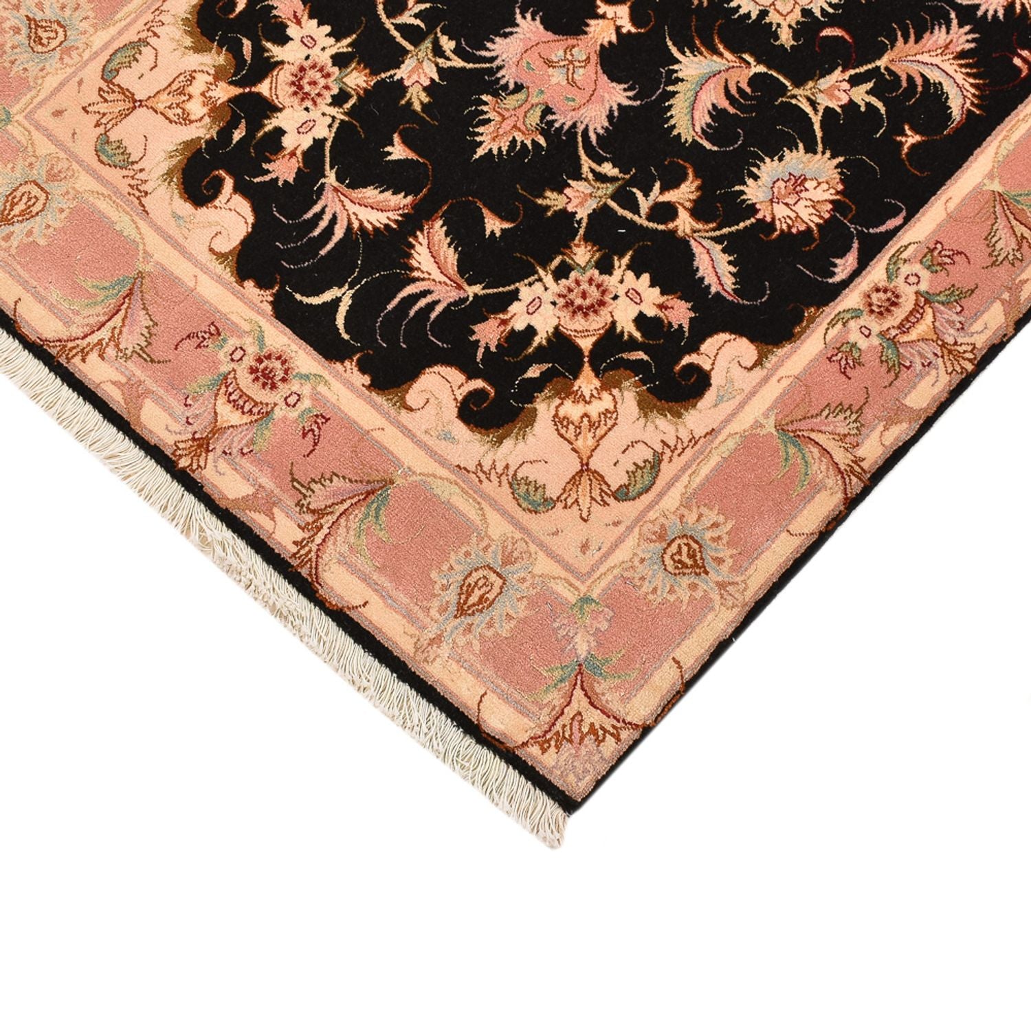 Tapis persan - Tabriz - Royal - 123 x 74 cm - bleu foncé