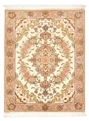 Tapis persan - Tabriz - Royal - 82 x 62 cm - beige foncé