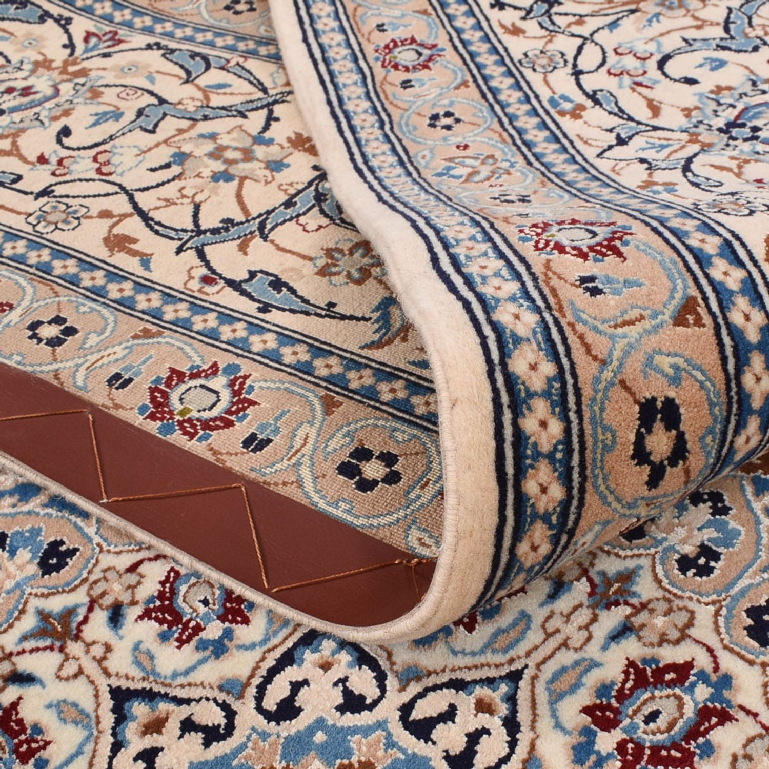Tapis persan - Nain - Premium - 314 x 200 cm - bleu foncé