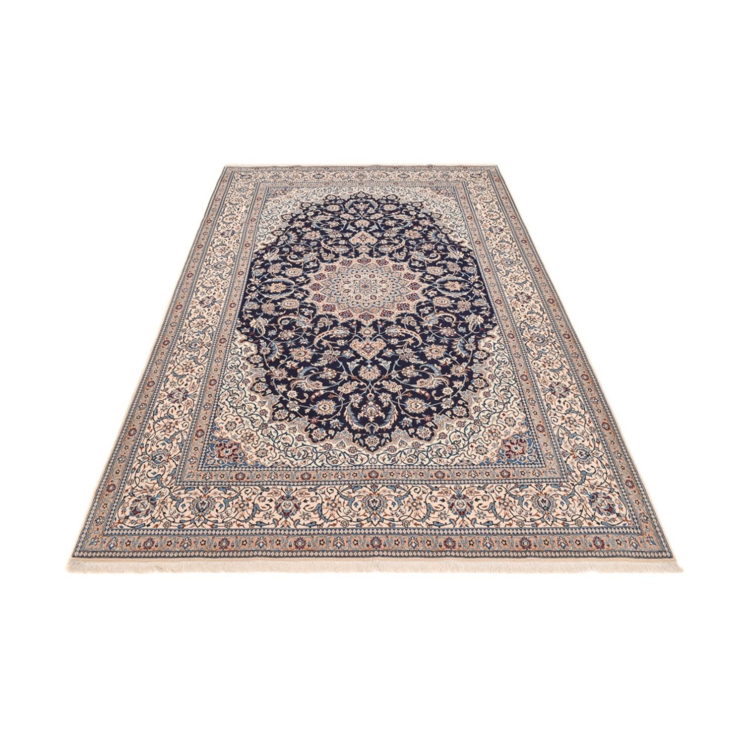 Tapis persan - Nain - Premium - 314 x 200 cm - bleu foncé