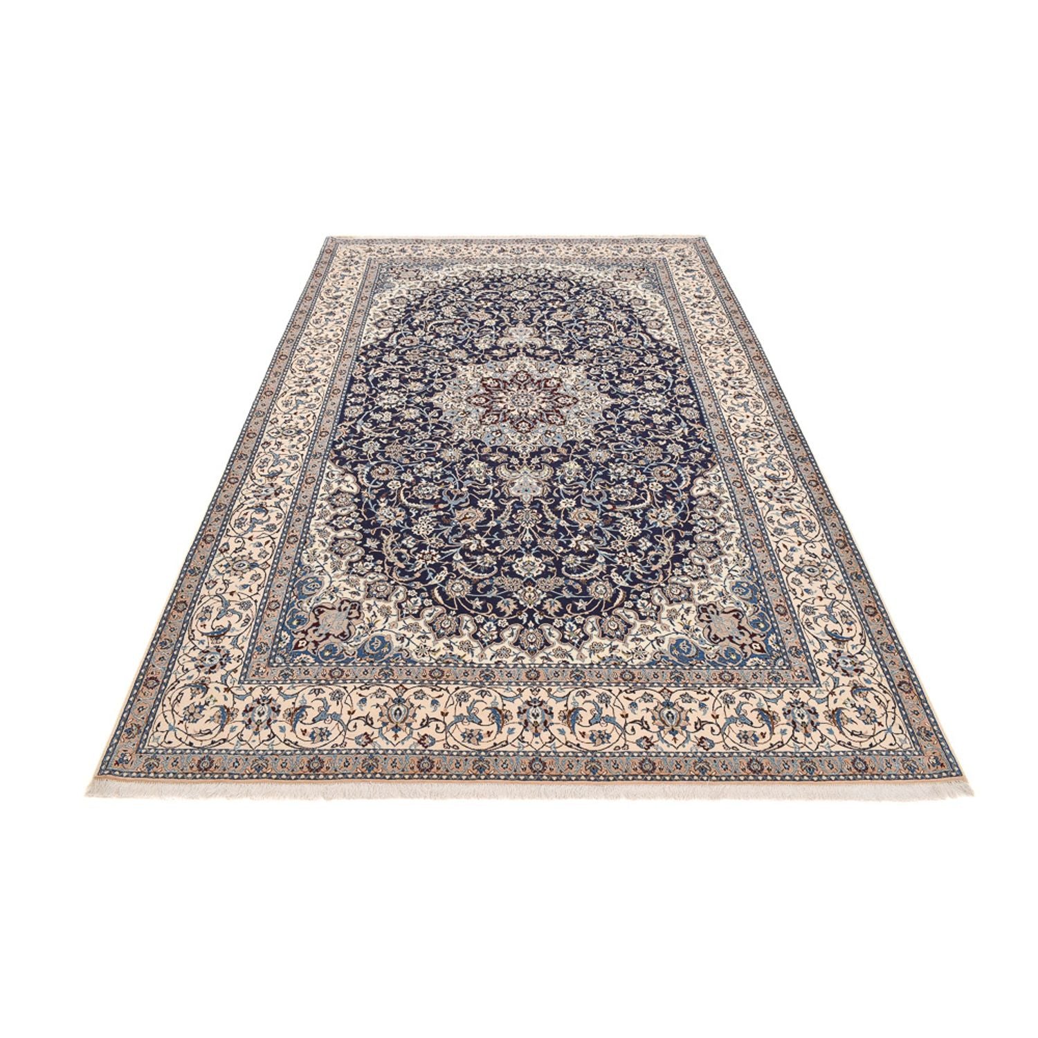Tapis persan - Nain - Premium - 308 x 211 cm - bleu foncé