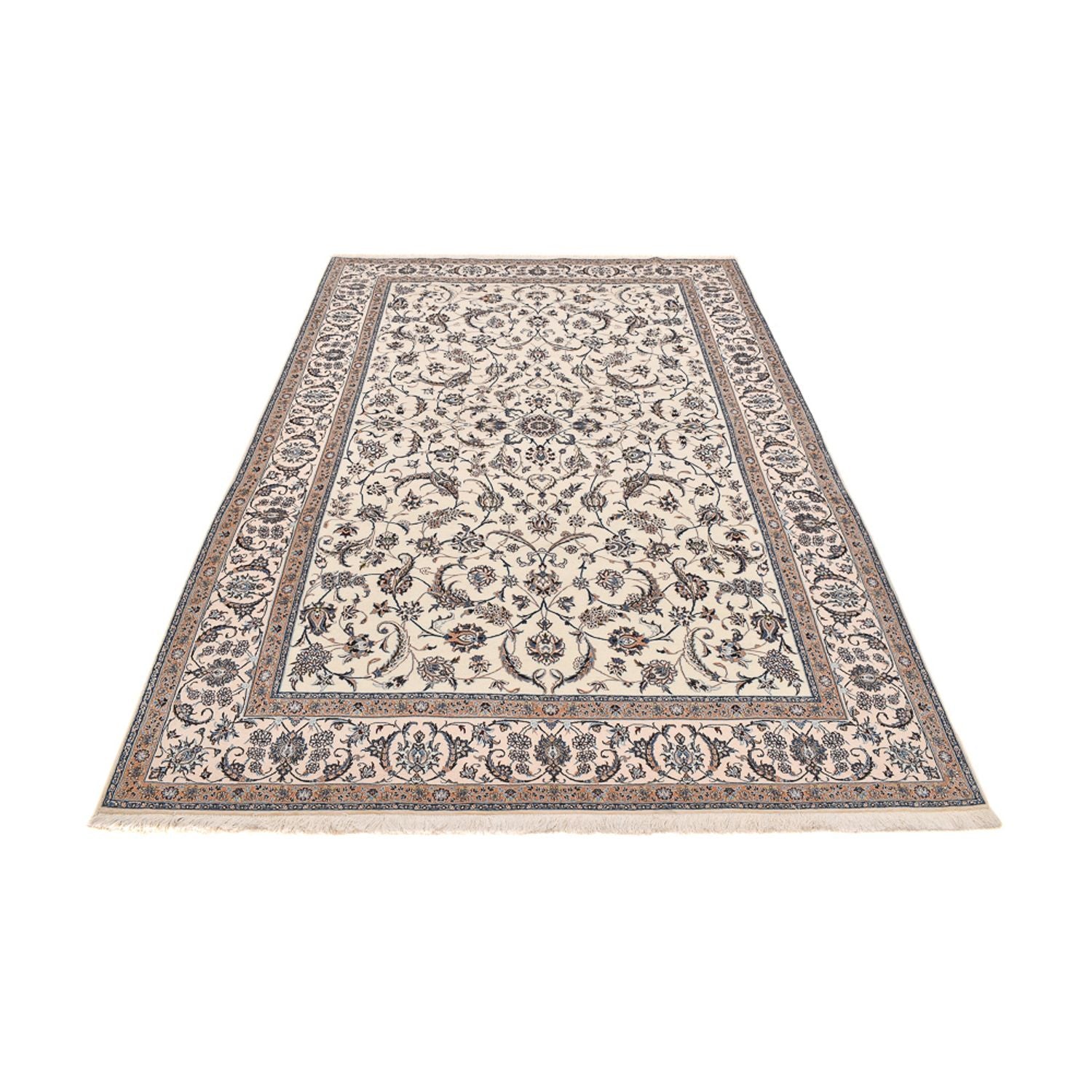 Tapis persan - Nain - Premium - 344 x 213 cm - crème