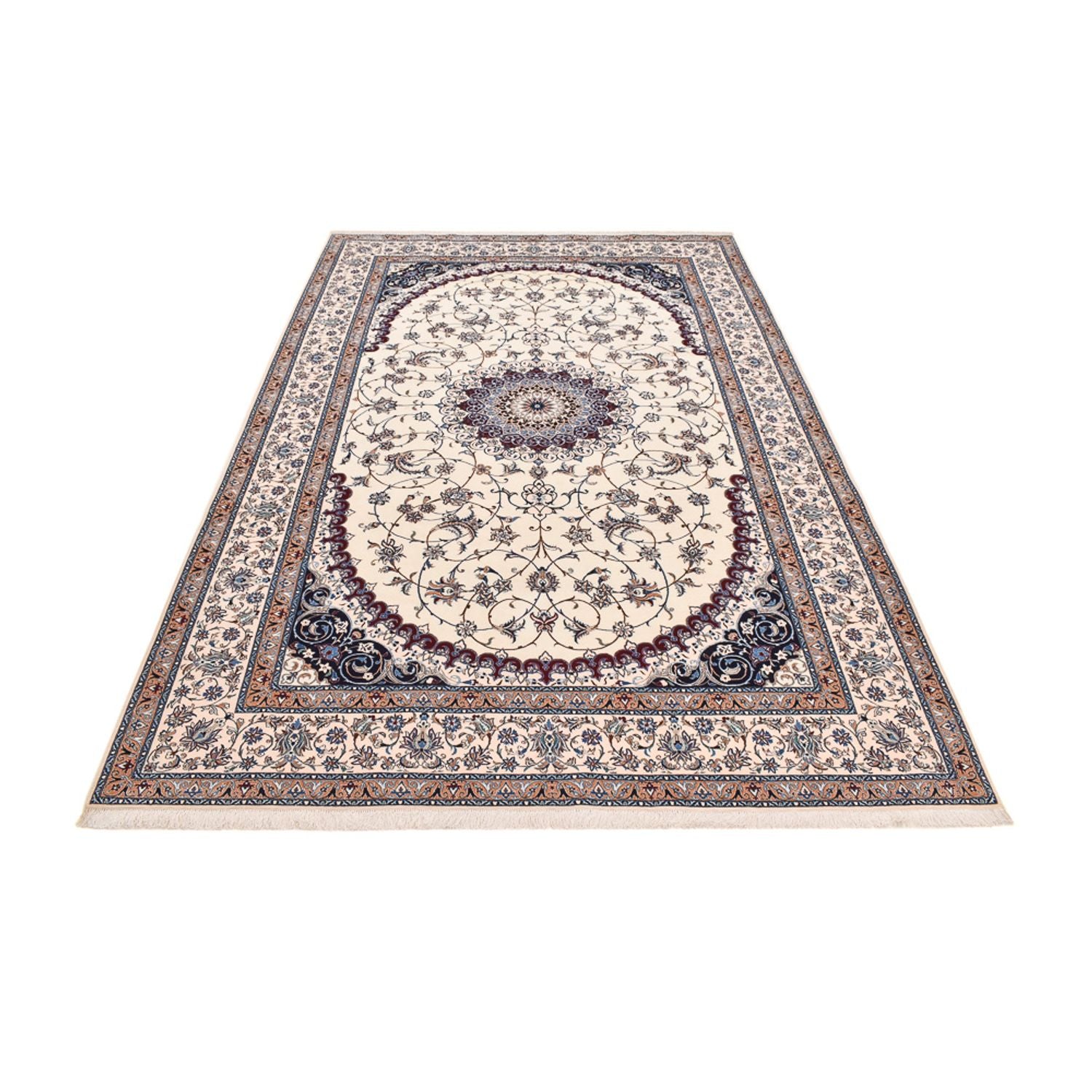 Tapis persan - Nain - Premium - 321 x 210 cm - crème