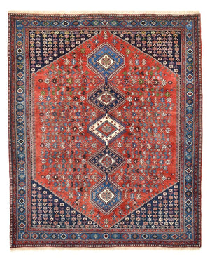 Tapis persan - Nomadic - 260 x 207 cm - rouge