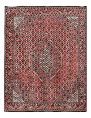 Tapis persan - Bidjar - 315 x 248 cm - rouge foncé
