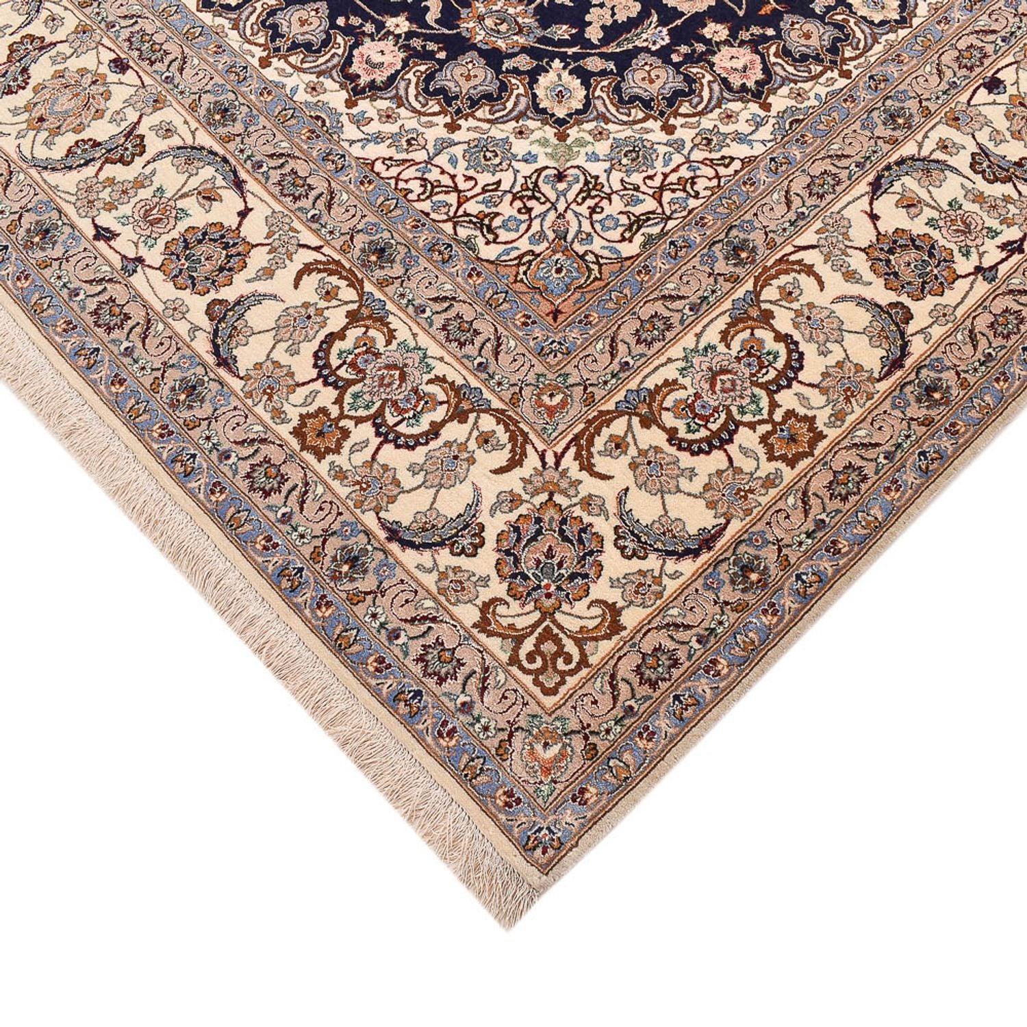 Tapis persan - Isfahan - Premium - 306 x 202 cm - bleu foncé
