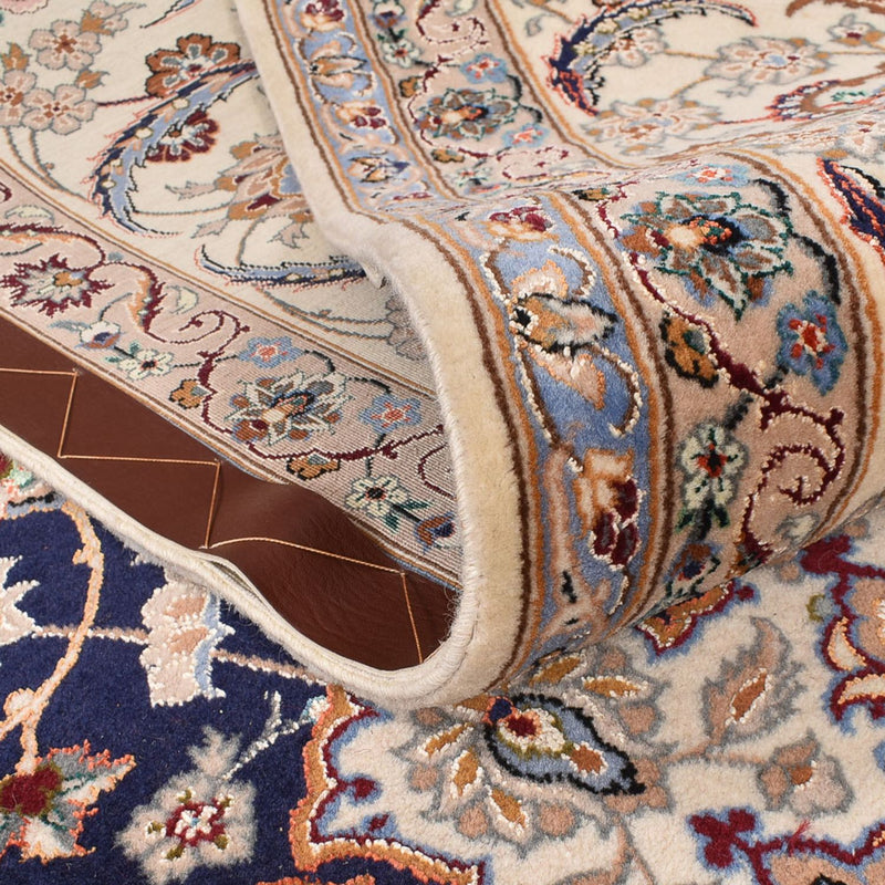 Tapis persan - Isfahan - Premium - 306 x 202 cm - bleu foncé