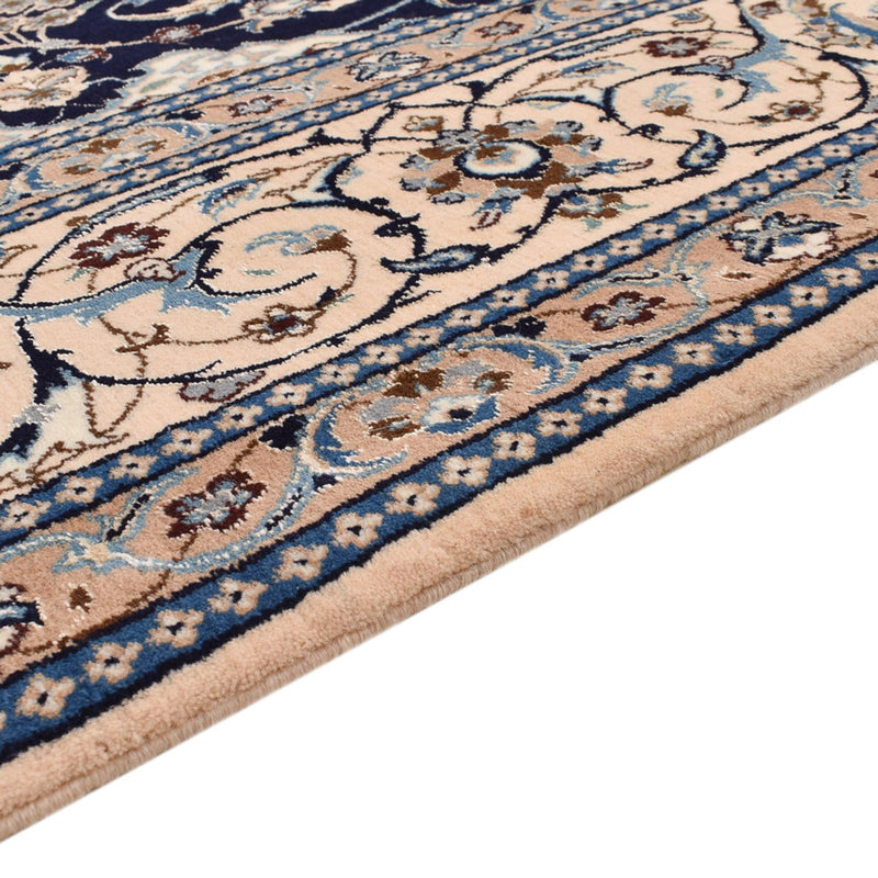 Tapis persan - Nain - Premium - 302 x 197 cm - bleu foncé