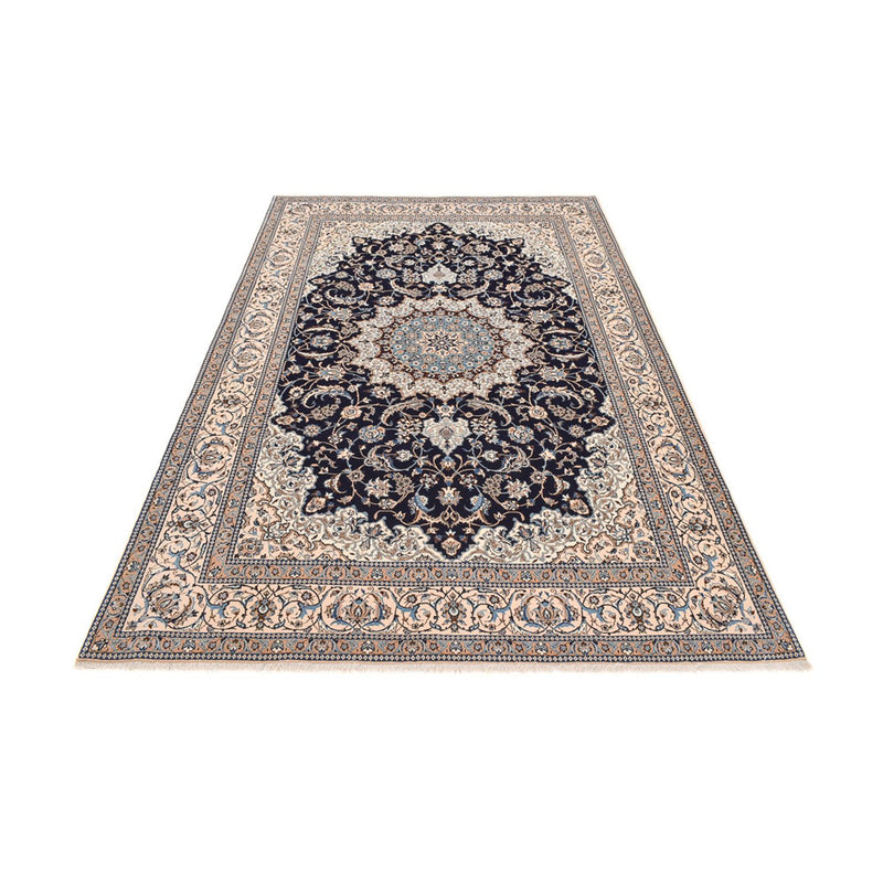 Tapis persan - Nain - Premium - 302 x 197 cm - bleu foncé