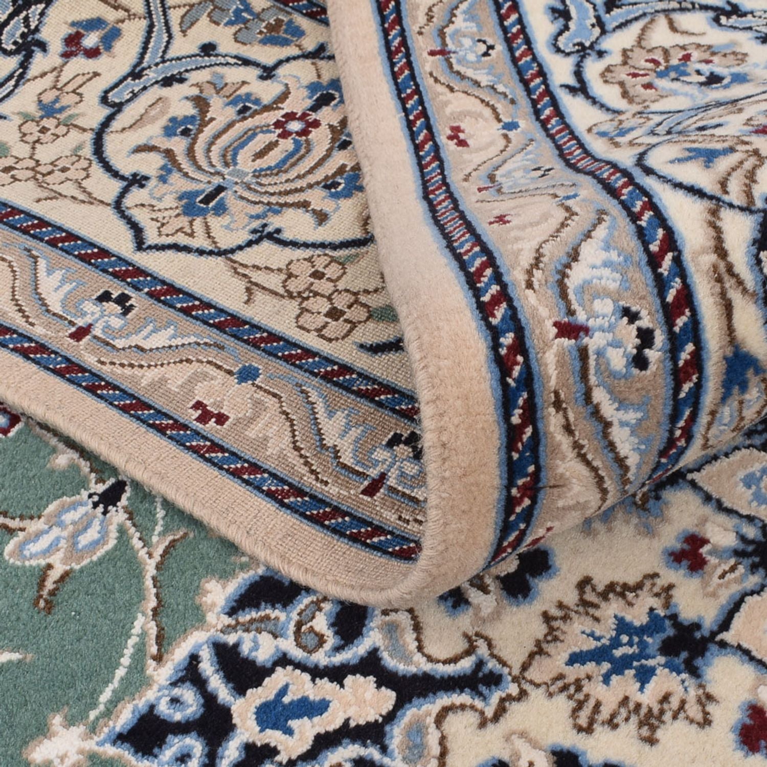 Tapis persan - Nain - Royal - 290 x 204 cm - vert