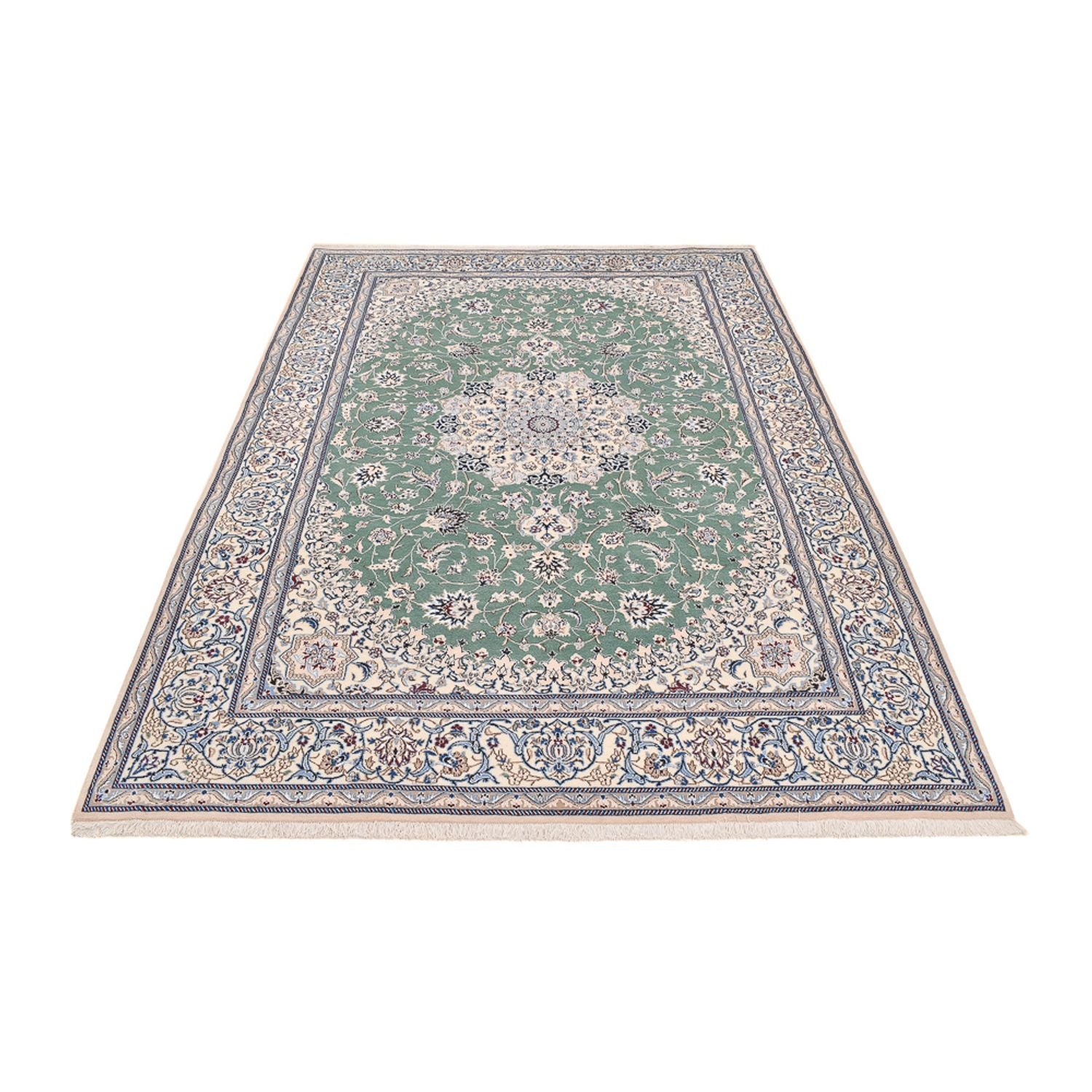Tapis persan - Nain - Royal - 290 x 204 cm - vert