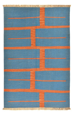 Tapis Kelim - Tendance - 185 x 123 cm - multicolore