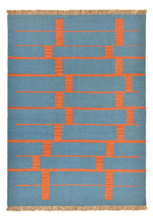 Tapis Kelim - Tendance - 170 x 119 cm - multicolore