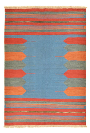 Tapis Kelim - Tendance - 200 x 145 cm - multicolore