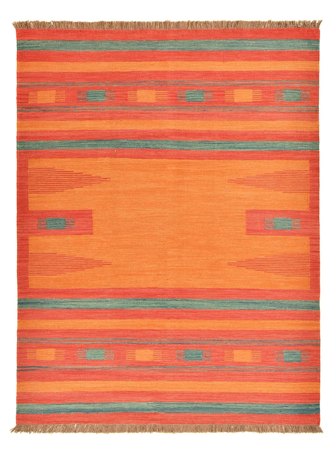 Tapis Kelim - Tendance - 203 x 155 cm - multicolore