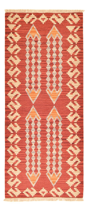Tapis de couloir Tapis Kelim - Oriental - 200 x 86 cm - multicolore