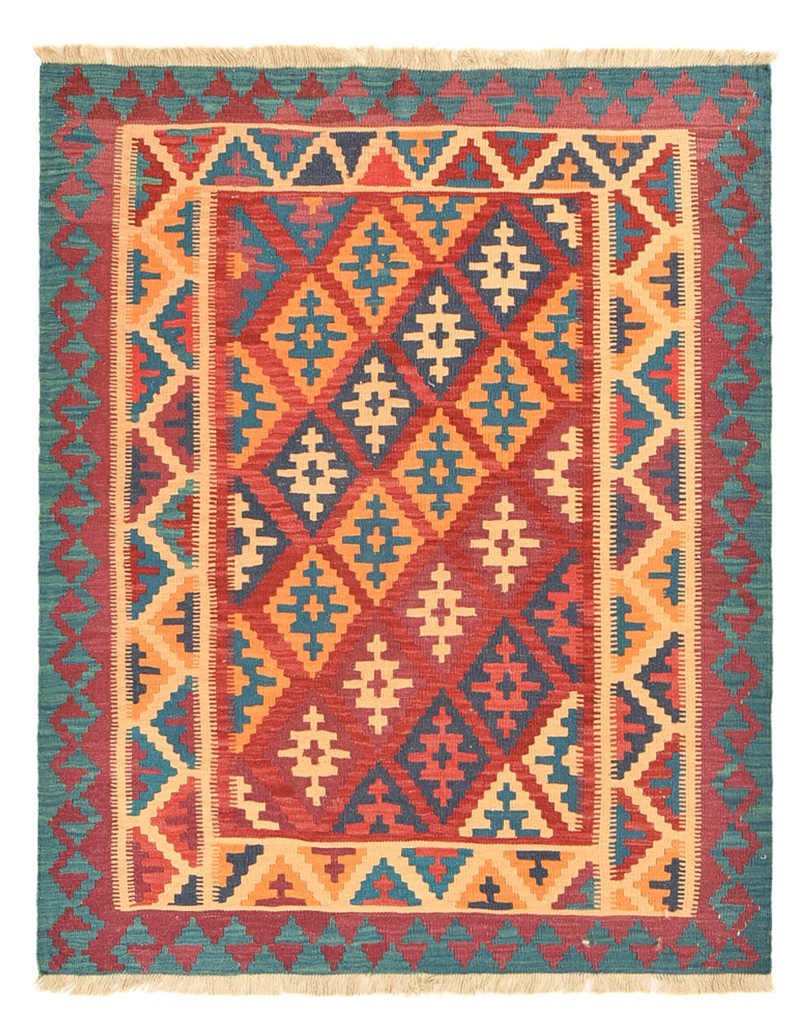Kelim Teppich - Oriental - 195 x 156 cm - mehrfarbig