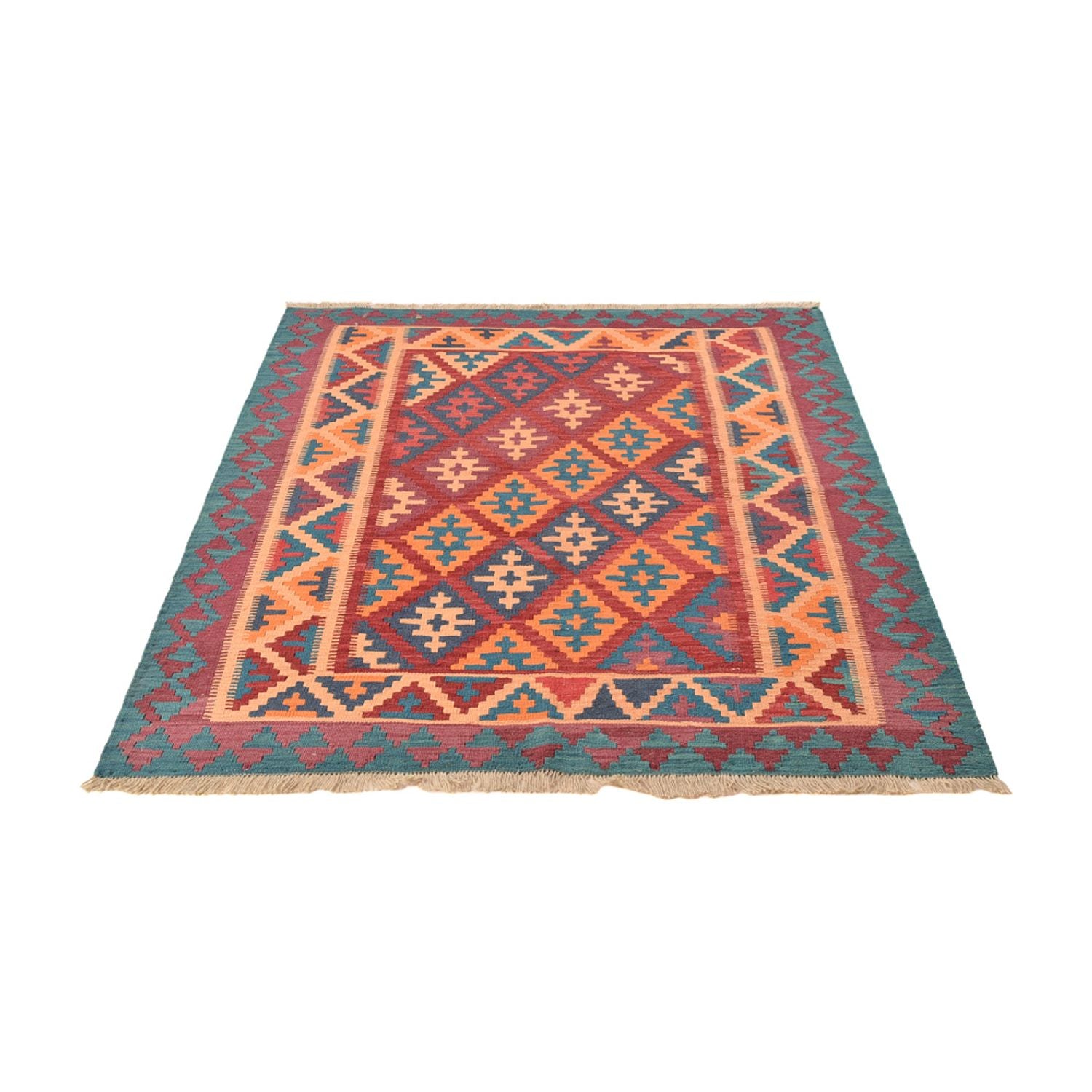 Kelim Teppich - Oriental - 195 x 156 cm - mehrfarbig