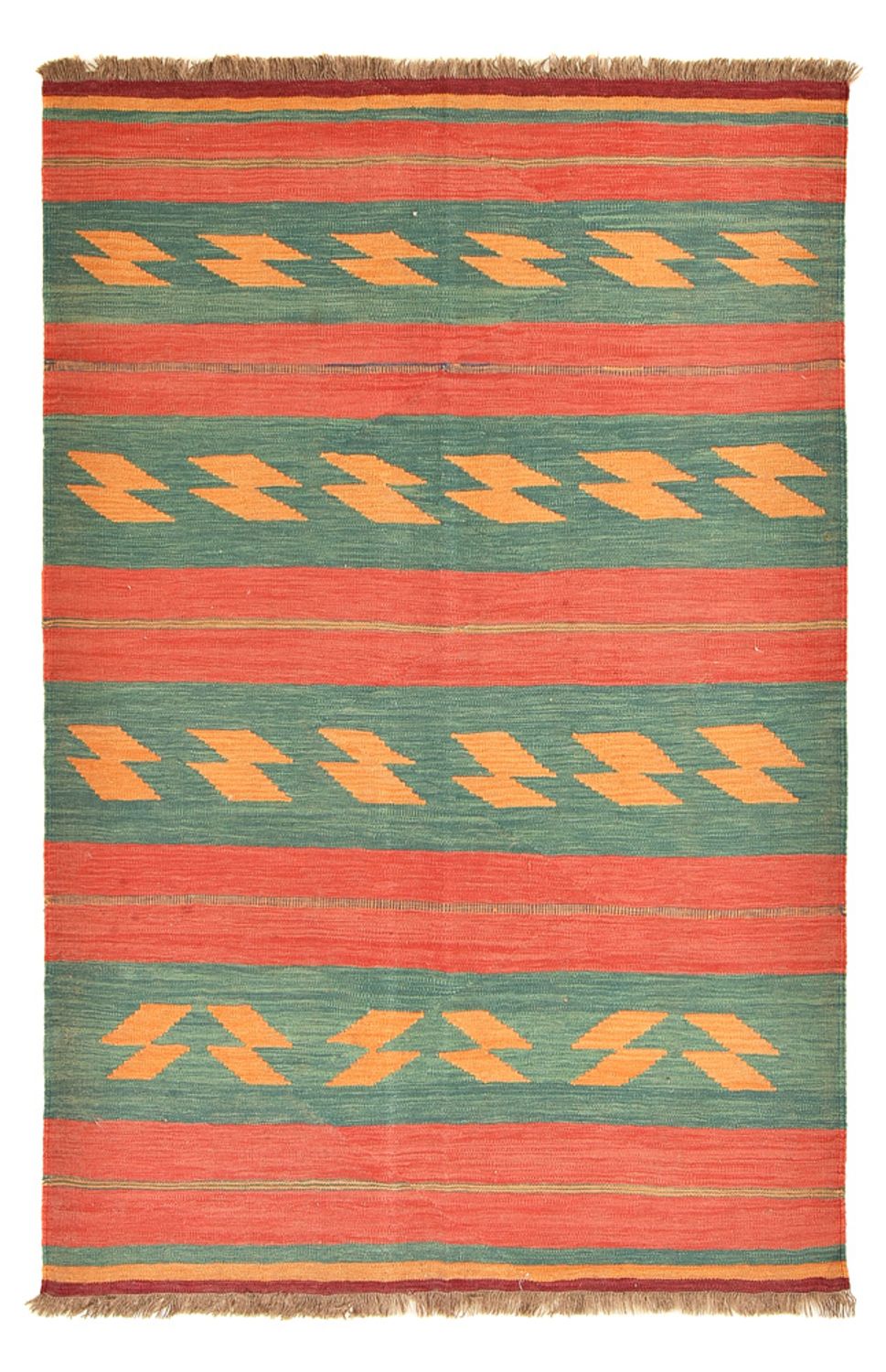 Tapis Kelim - Tendance - 212 x 146 cm - multicolore