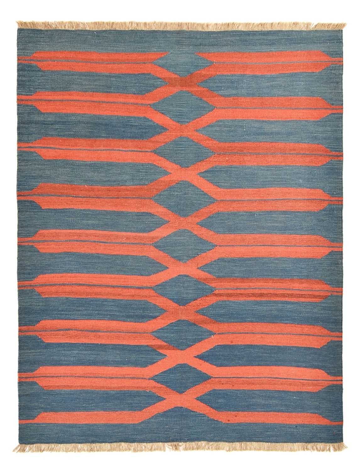 Tapis Kelim - Tendance - 204 x 159 cm - multicolore