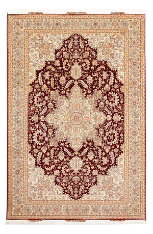 Tapis persan - Tabriz - Royal - 300 x 200 cm - rouge foncé