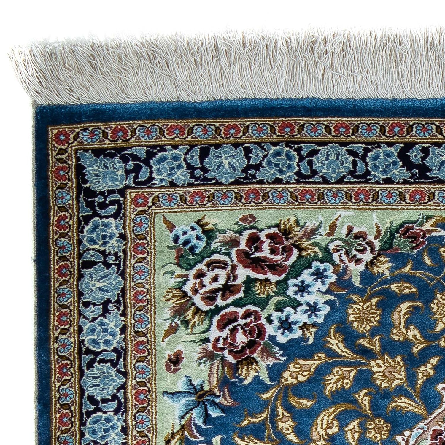 Tapis persan - Ghom - 85 x 59 cm - bleu