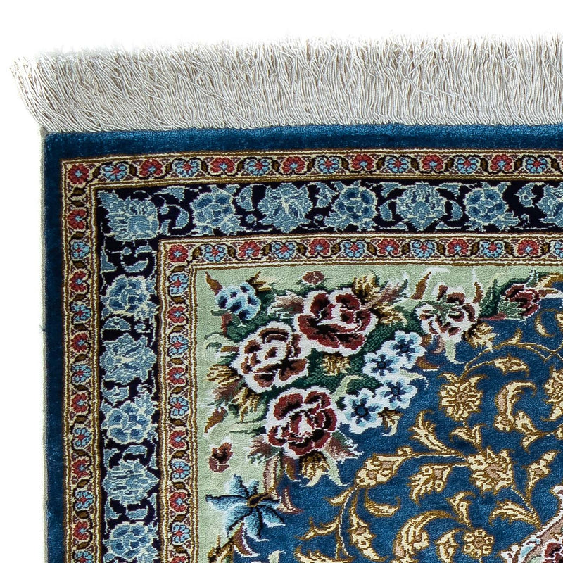 Tapis persan - Ghom - 85 x 59 cm - bleu