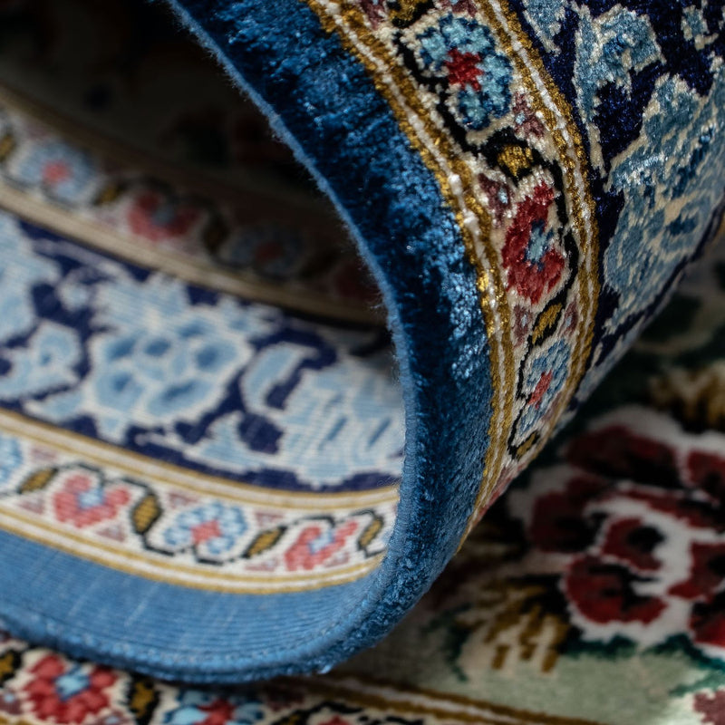 Tapis persan - Ghom - 85 x 59 cm - bleu