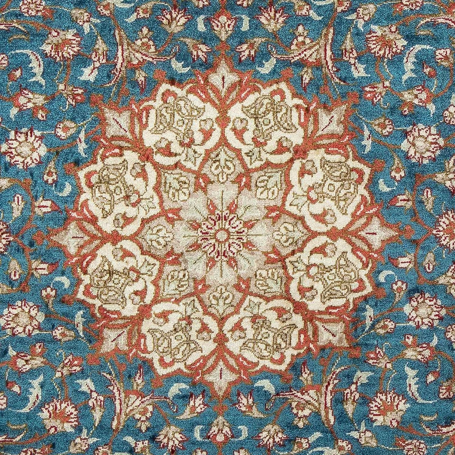 Perserteppich - Ghom 94 x 58 cm - blau