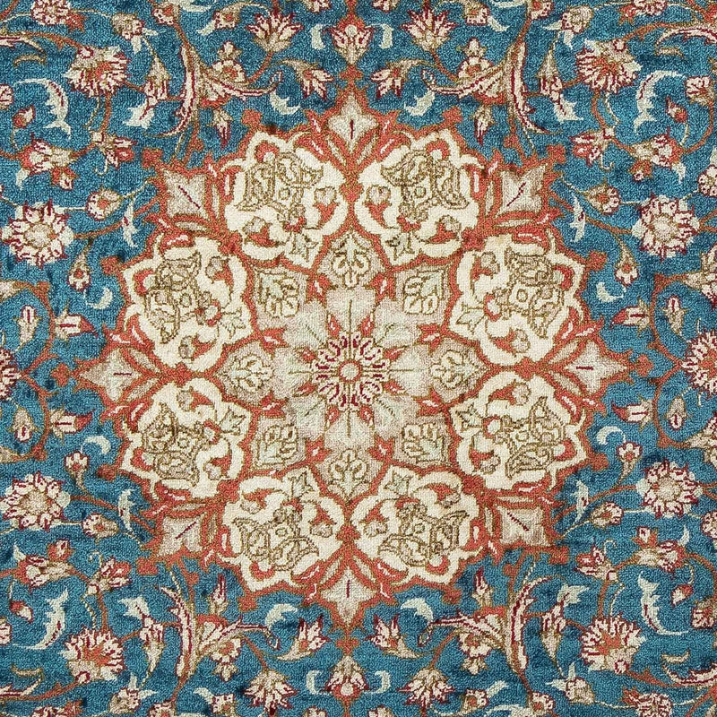 Perserteppich - Ghom 94 x 58 cm - blau