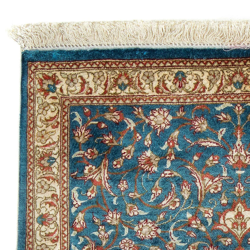 Perserteppich - Ghom 94 x 58 cm - blau