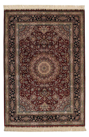 Tapis en soie - Soie chinoise - 183 x 122 cm - rouge foncé