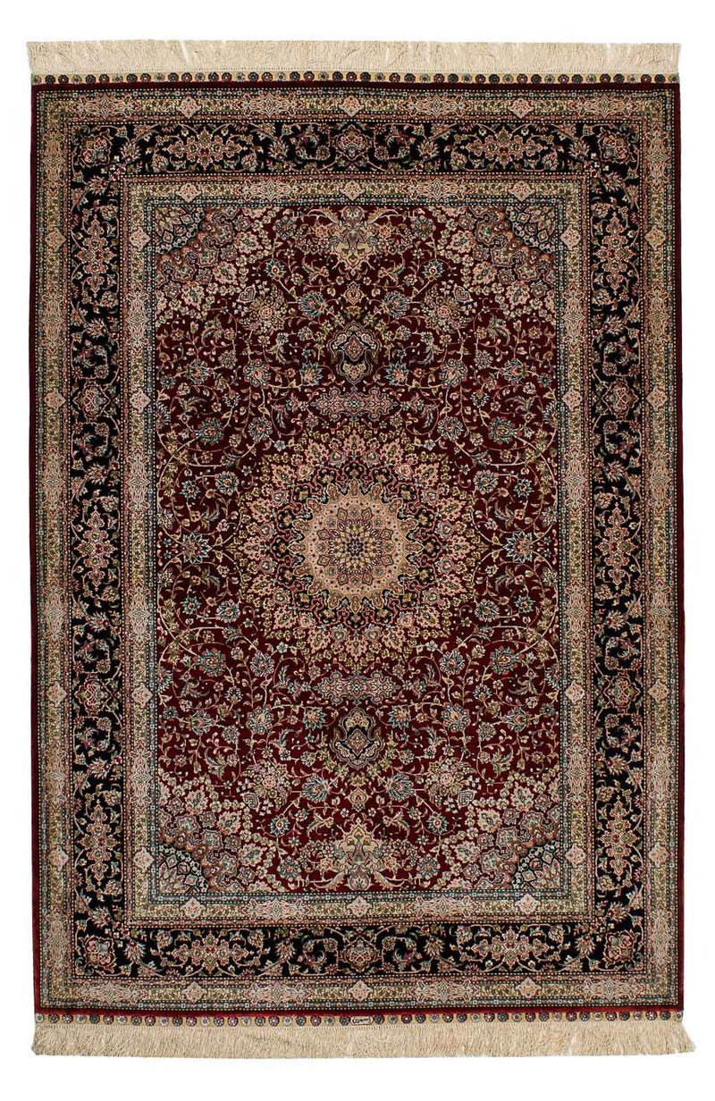 Tapis en soie - Soie chinoise - 183 x 122 cm - rouge foncé