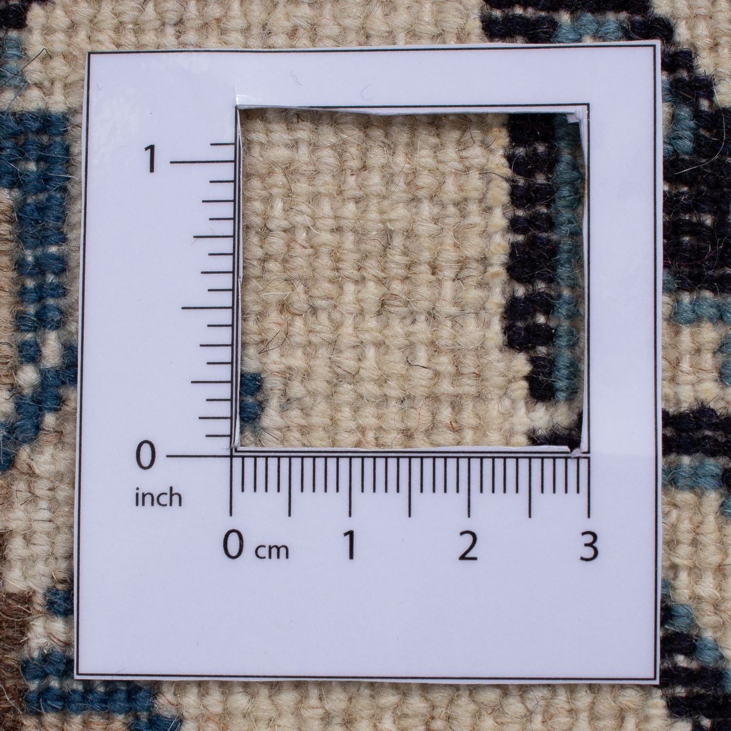 Tapis persan - Nain carré  - 202 x 194 cm - bleu foncé