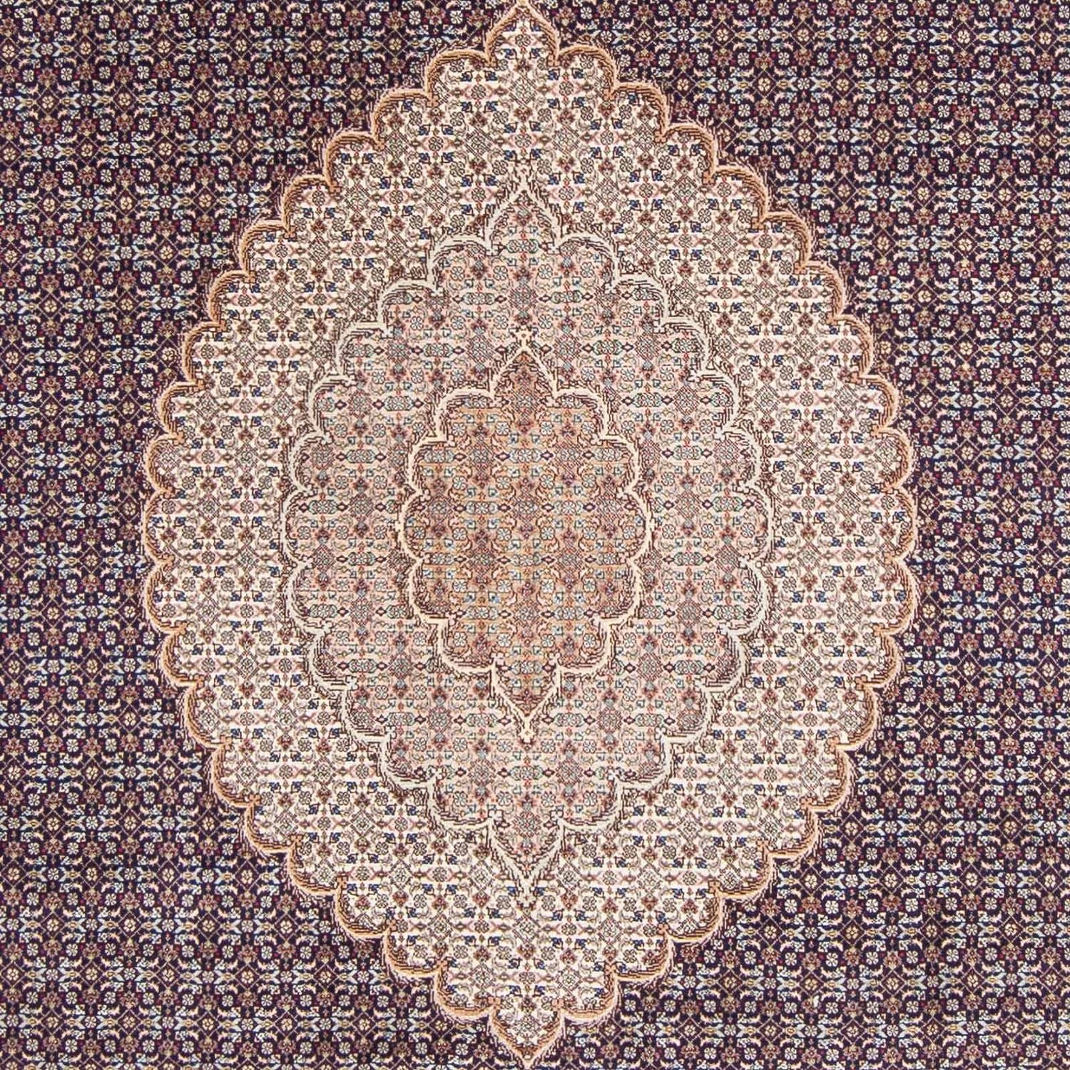 Tapis persan - Tabriz - 290 x 204 cm - bleu foncé
