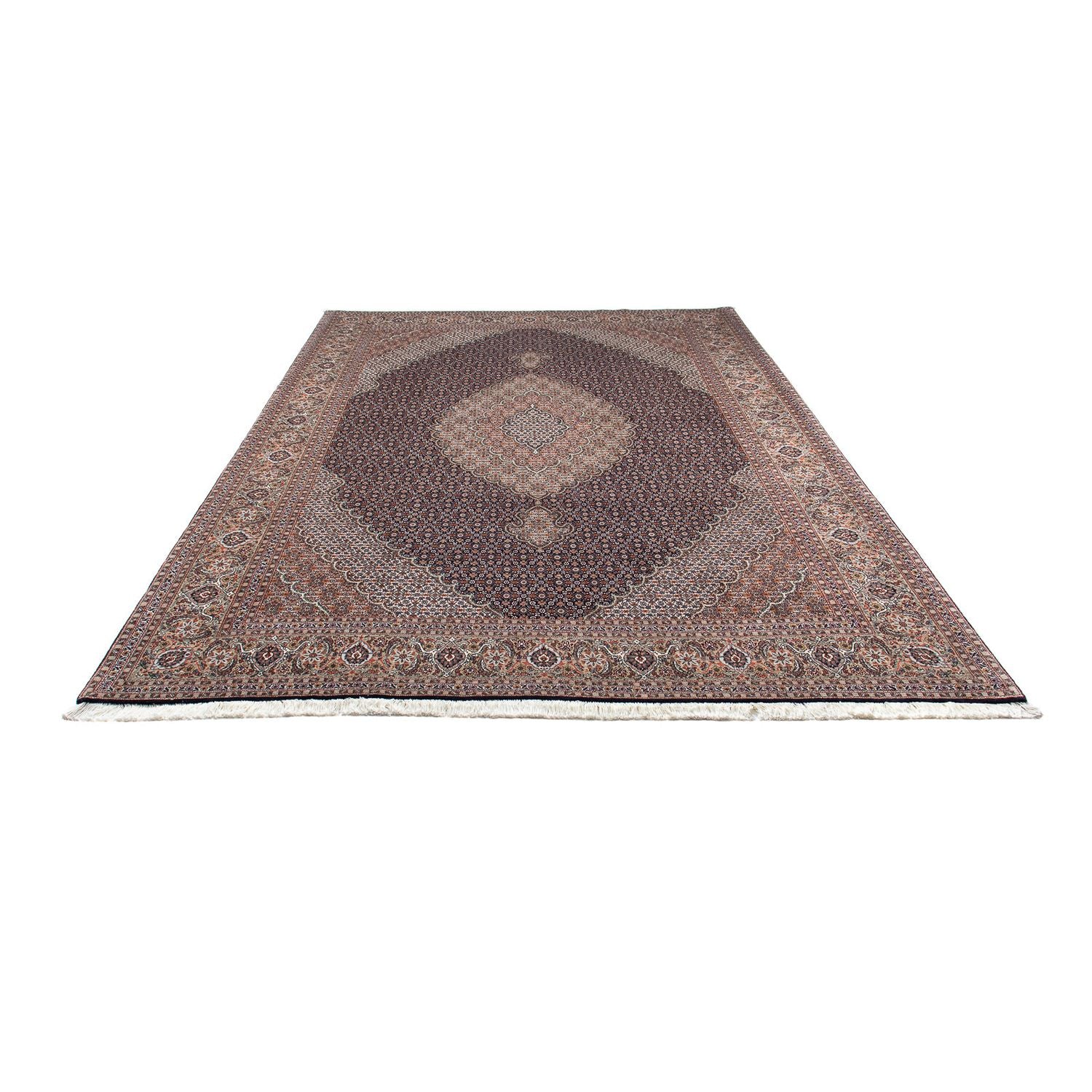 Tapis persan - Tabriz - 296 x 207 cm - bleu foncé