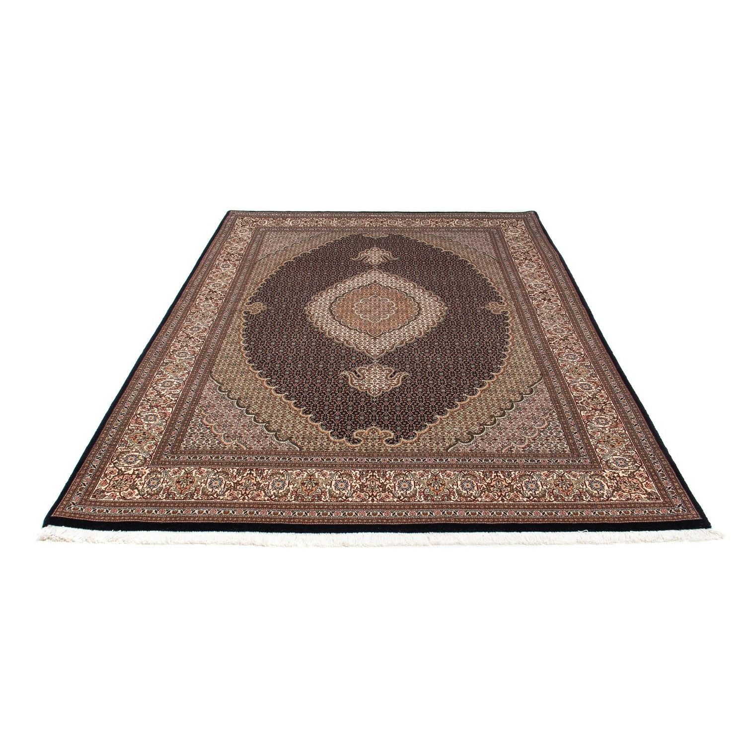 Tapis persan - Tabriz - 243 x 163 cm - bleu foncé